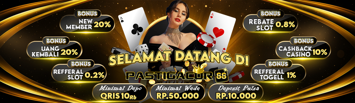 Banner situs slot gacor PASTIGACOR88 daftar mudah dan aman dimainkan
